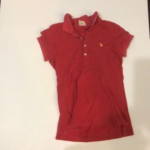 Abercrombie red polo short sleeve small